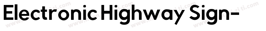 Electronic Highway Sign字体转换